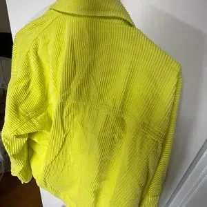 Jackets Coats Zara Neon Green Corduroy Jacket Poshmark